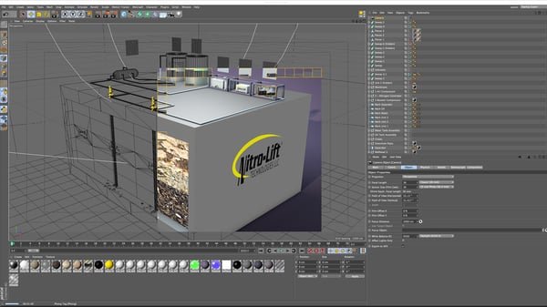 Nitro Lift Cinema 4D Oil & Gas Tool Render Animated Video