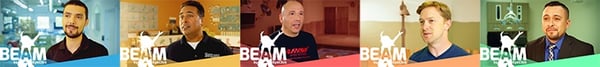 All 5 Beam Testimonial Interview Screenshots Next to Each Other