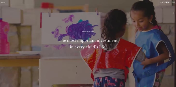 Early Matters Homepage Video Loop Still Image Example